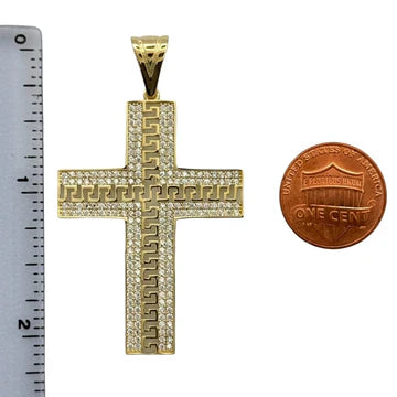 14KT Gold Cross Pendant - 5mm Bail, 5.80 Grams.