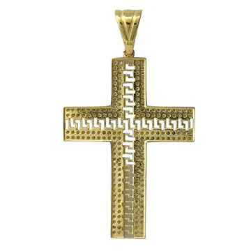 14KT Gold Cross Pendant - 5mm Bail, 5.80 Grams.