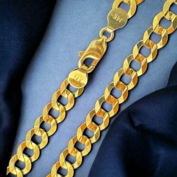 14KT Gold Solid Cuban Necklace 5mm