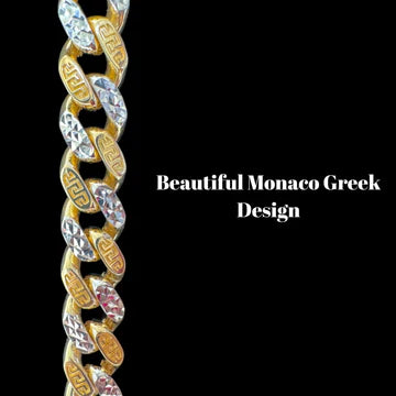 14KT Monaco Greek Design Necklace 7mm