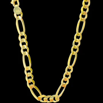 14KT Solid Figaro Necklace 7mm