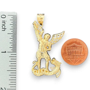 14KT Yellow Gold Archangel Michael Pendant