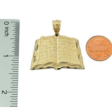 14KT Yellow Gold Our Father Prayer Book Pendant