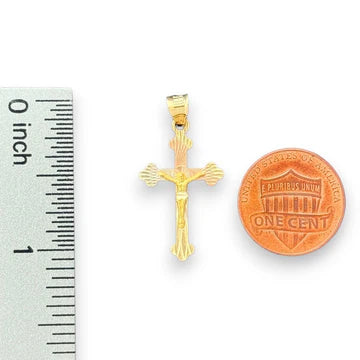 14KT Yellow Gold Wrapped Cross Pendant