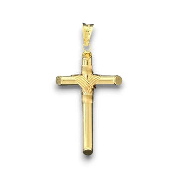 14KT Yellow Gold Wrapped Cross Pendant