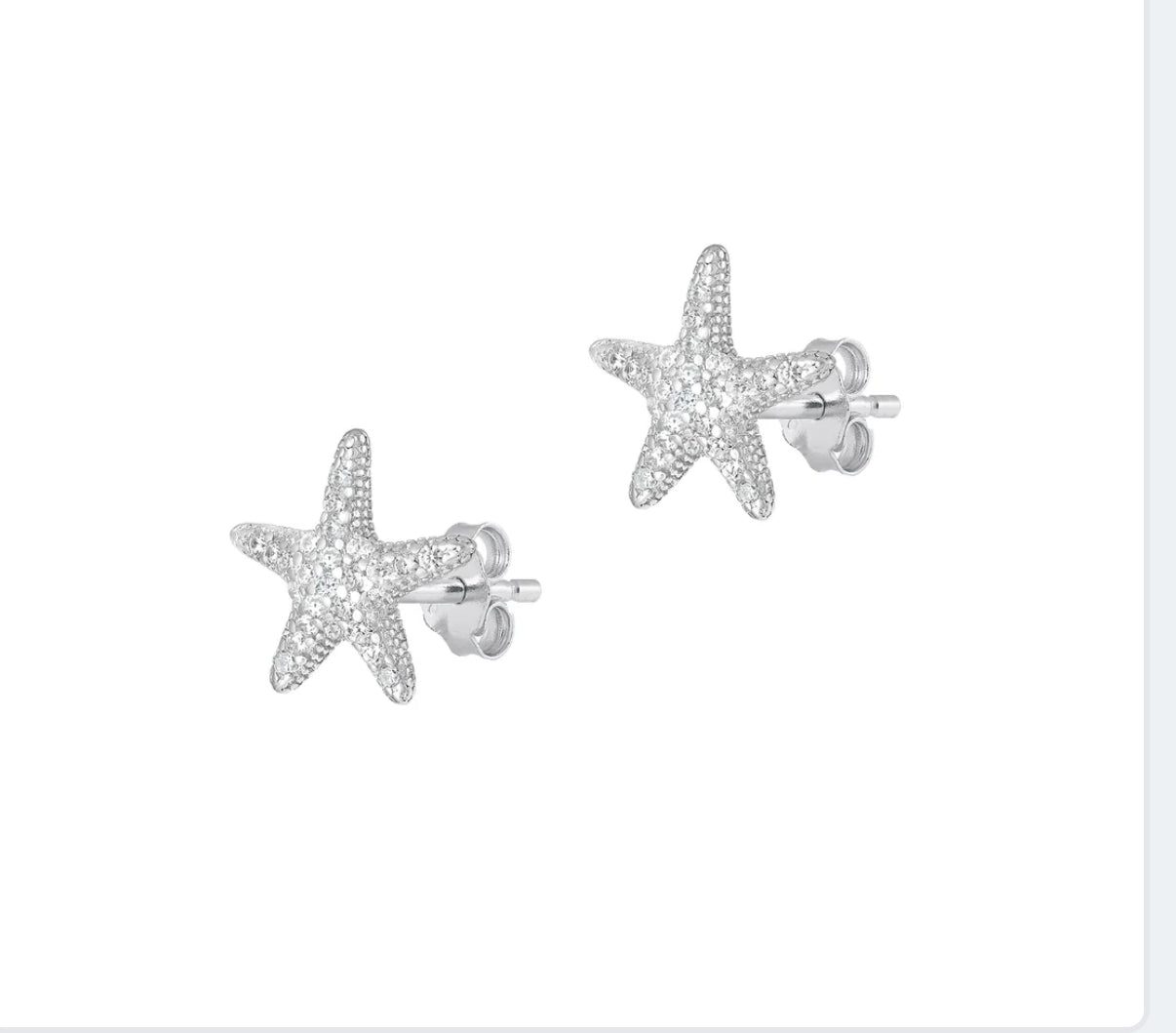 Silver CZ Earring - Starfish EC411562