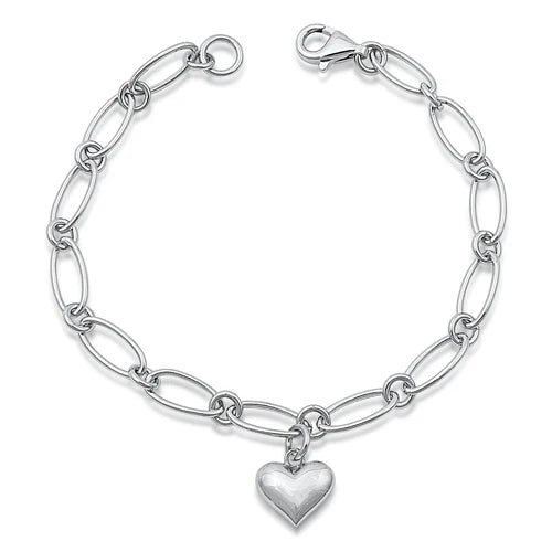 Silver Bracelet - Puff Heart BP538253