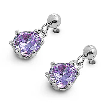 Silver  Amethyst  Earring  EC410782-AM