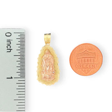 14KT Two-Tone Gold Virgin Mary Pendant