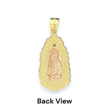 14KT Two-Tone Gold Virgin Mary Pendant