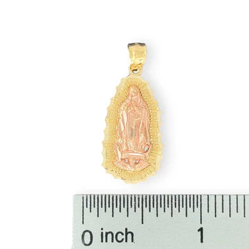 14KT Two-Tone Gold Virgin Mary Pendant