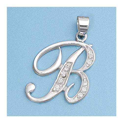 Silver Initial Pendant