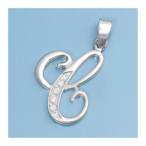 Silver Initial Pendant