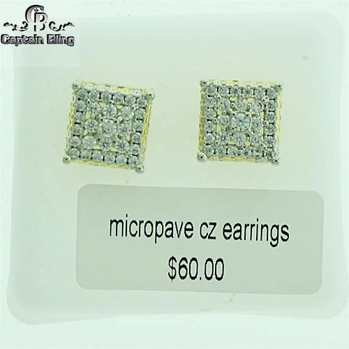 MPCZER62 square stud earrings