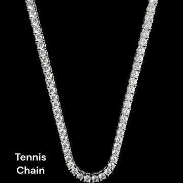 Sterling Silver Tennis CZ Necklace 4mm